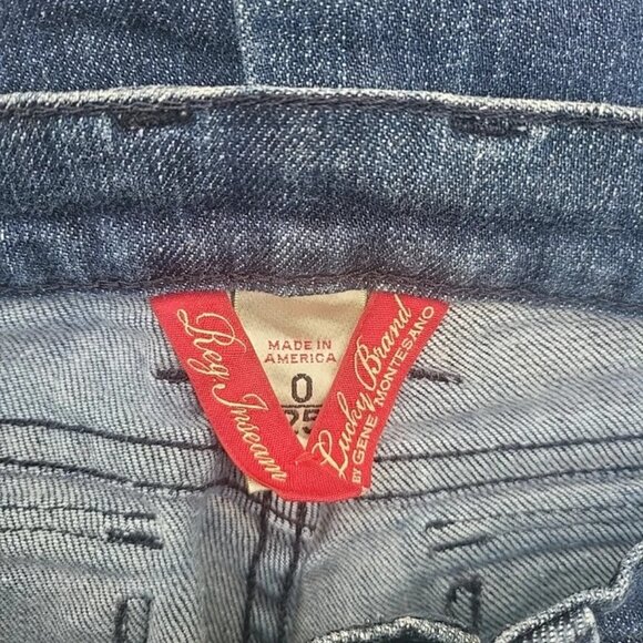 Lucky Brand Women's Reg Inseam Bootcut Low Rise Dark Blue Jeans Sz 0 - Picture 6 of 8